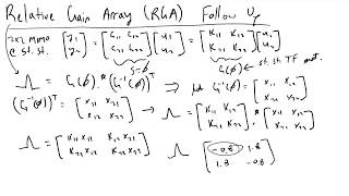 Relative Gain Array RGA Analysis [upl. by Sirromal]