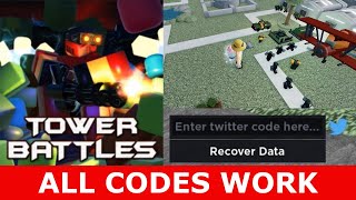 ALL CODES WORK Tower Battles ROBLOX  14 September 2022 [upl. by Asssilem502]