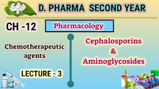 Cephalosporin  Aminoglycosides  CH12  L3  Pharmacology  DPharm second year [upl. by Atinwahs]