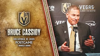 Bruce Cassidy Postgame 1219 It Is Important To Get These Points [upl. by Willis]