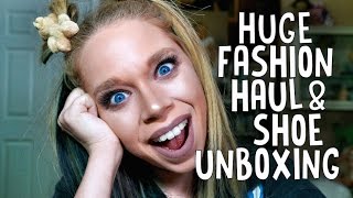 HUGE FASHION HAUL amp SHOE UNBOXING  DOLLS KILL [upl. by Dowdell]