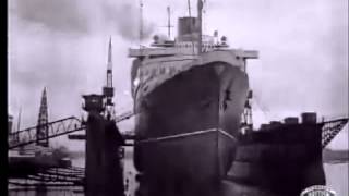 ss Bremen at Southampton Drydock  North German Lloyd  Original footage [upl. by Ibob]