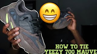 HOW TO LACE YEEZY 700 EASIEST WAY [upl. by Sandy528]