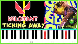 Ticking Away ft Grabbitz amp bbno  VALORANT  Piano Tutorial [upl. by Suiddaht]