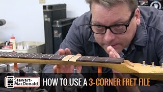 How to shape frets with a 3corner file [upl. by Giarc]