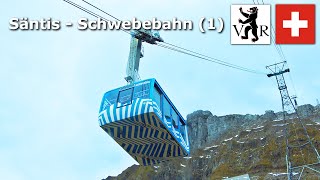 Säntis  Schwebebahn 1 October 2024 4K swizerland cablecar appenzell [upl. by Anneg293]