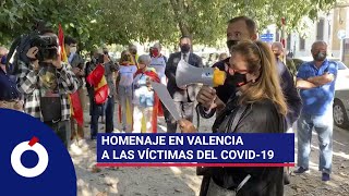 Homenaje en Valencia a las víctimas del covid19 [upl. by Ahsirpac]