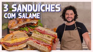 3 SANDUÍCHES COM SALAME  Mohamad Hindi [upl. by Neiviv]