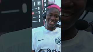 Asisat Oshoala after scoring Bay FC 1st goal ever [upl. by Retsof366]