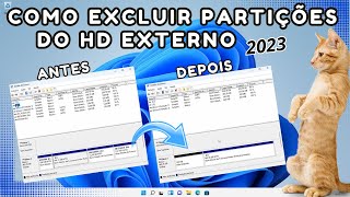 Como EXCLUIR PARTIÇÕES do HD EXTERNO  2023 [upl. by Cahilly]