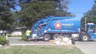 Summer neighborhood cleanup feat Tractor amp garbage truck [upl. by Gatian]