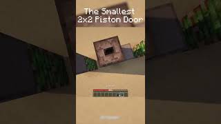 The Smallest 2x2 Piston Door  minecraft minecrafttutorial redstone [upl. by Acisset]