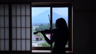 playing studio ghibli at mt fuji violin [upl. by Enaz362]