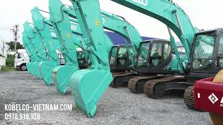 Máy đào Kobelco mới sk20010 sk25010 sk33010 sk350lc10 sk380xdlc10 chuẩn bị bàn giao [upl. by Sudaorb461]