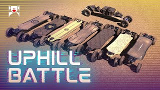 AllTerrain Electric Skateboards Uphill Comparison [upl. by Akfir]