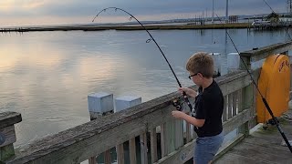 Pier fishing Chincoteague Island [upl. by Olemrac]