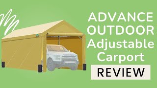 ADVANCE OUTDOOR Adjustable 10x20 ft Heavy Duty Carport Review [upl. by Ailen]