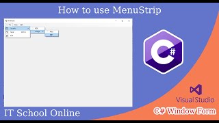 How to use MenuStrip in C [upl. by Eelime]