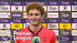 Josh Sargent admits relief after first career Premier League goals for Norwich City  NBC Sports [upl. by Oirobil470]