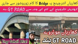 Sialkot kharian motorway latest update kharian interchange Bridge over GT Road [upl. by Oynotna266]