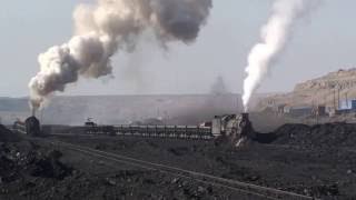 Steam of Sandaoling Coal Mine Railway ChinaDec2011 16 中国・三道嶺炭鉱鉄道の蒸気機関車（2011年12月）16 [upl. by Aiuqcaj]