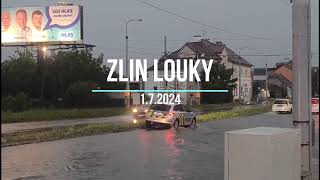 Velká voda Zlin Louky křižovatka 172024 [upl. by Sergeant695]