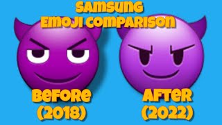 EmojiPedia Pro  Samsung Emoji Comparison [upl. by Tyrone]