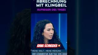 Anna Schneider💥 Abrechnung mit Lars Klingbeil ☝🏻politik debatte [upl. by Eeldarb]