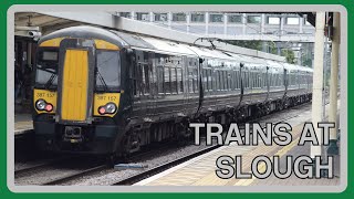 TRAINS at SLOUGH GWMLElizabeth Line  12062024 [upl. by Ahsitneuq750]