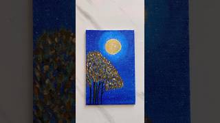 Easy mini canvas painting acrylicpaintingoncanvas shorts [upl. by O'Gowan]