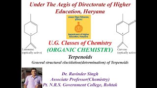 Terpenoids General structural elucidation determination of Terpenoids [upl. by Kornher19]