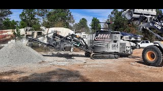 New Rebel Crusher Installation  Crushed Concrete Material [upl. by Yobybab]