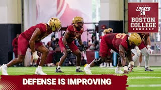 Boston College Football Defense Taking Huge Strides Under Bill OBrien  Standout Players at Camp [upl. by Ehtnax]