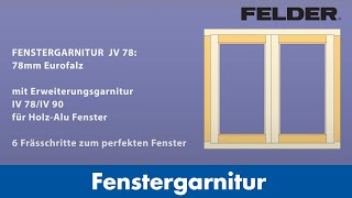 Fenstergarnitur produziert mit Fräsmaschinen von Felder®  Felder Group [upl. by Atnicaj]