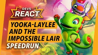 YookaLaylee and the Impossible Lair Devs React to 16 Minute Speedrun [upl. by Aligna764]