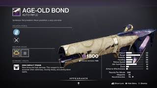 1 Minute God Rolls Age Old Bond [upl. by Wie]