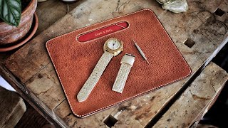 Making a Leather Watch Pad with Tool Storage [upl. by Apps]