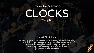 Coldplay  Clocks Karaoke Version [upl. by Nnairb]