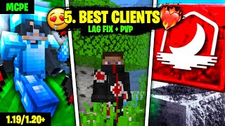 🥵 TOP5 Best Clients For MCPE 120  Best FPS Boost Clients For Mcpe 🔥 [upl. by Krissie711]