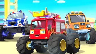 Fire Truck to the Rescue  Cars Rescue Team  Monster Truck  Car Cartoon  BabyBus  Cars World [upl. by Eille106]