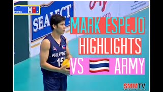 MARK ESPEJO HIGHLIGHTS VS THAILAND ARMY SEALECT TUNA 2019 [upl. by Nylhsoj]