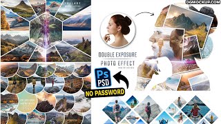 5 Best Photo Collage Frame Effect Mockup PSD  Double Exposure Effect  Grid and Photo Collage Frame [upl. by Zales]