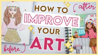 10 TIPS amp TRICKS TO IMPROVE YOUR DRAWING  The Fastest Way To Get Better At Drawing [upl. by Ivatts]