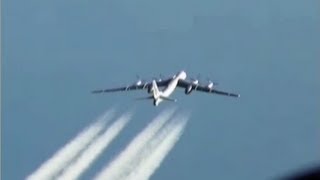 Tupolev Tu95 bomber dropping a cruise missile [upl. by Awram]