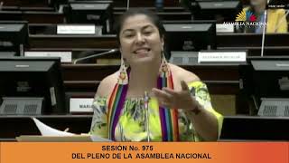 Asambleísta Luzmila Abad  Sesión 975  LeyNoMásApagones [upl. by Ennaylime]