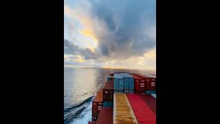 North pacific ocean🚢vlog2containership container viralvideo merchantship vessel subscribers [upl. by Enitsenre108]