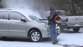 Snow Shovel vs Leaf Blower Jan 8 2011 [upl. by Atcele]