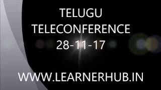 TELUGU TELECONFERENCE 28 11 17 [upl. by Shepard]