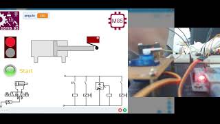 Simulando un circuito electroneumatico con mblock y arduino uno [upl. by Ahcropal]