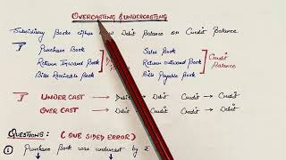 Undercasting amp Overcasting Rectification of error trailbalancepracticalquestion [upl. by Noissap]